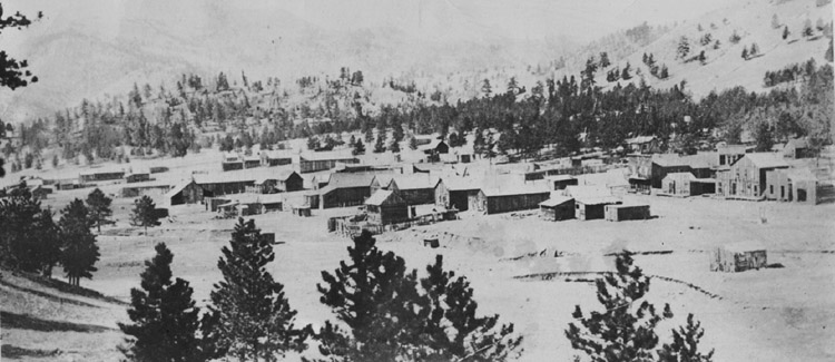 View of Guffey Colorado around 1900.